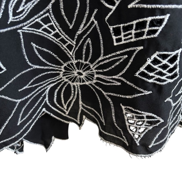 Smocked Floral Embroidered Maxi Sundress 2X Sleeveless Cottagecore Boho Peasant - Picture 7 of 16